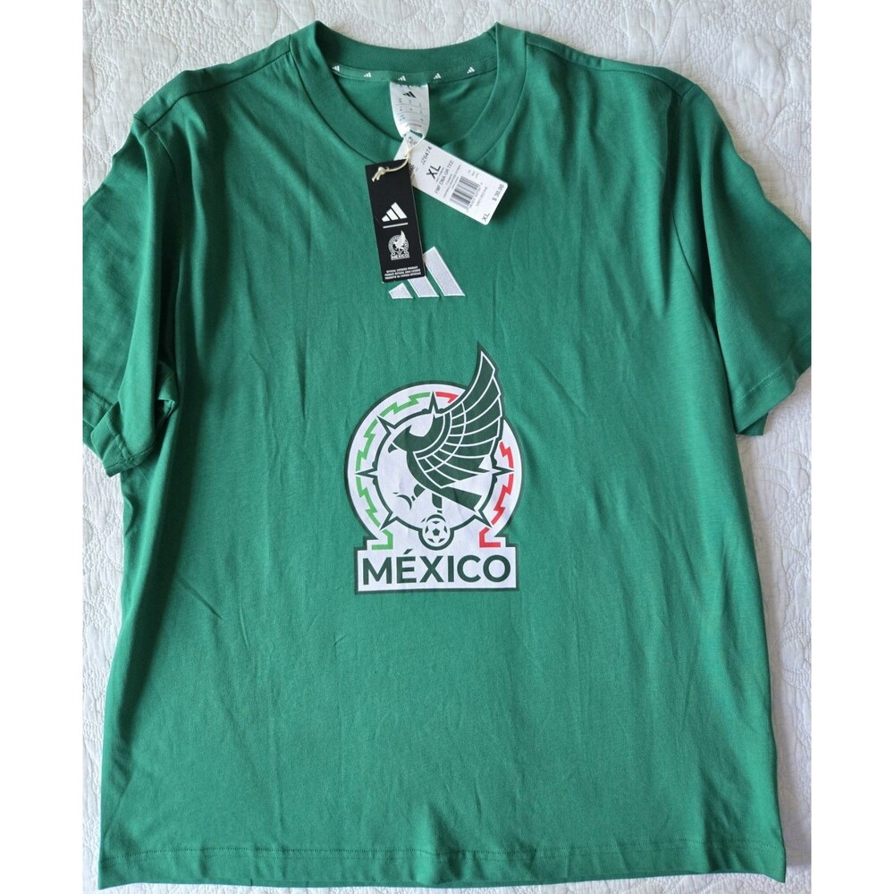 Adidas Mexico Men’s DNA Graphic T-shirt Green Size XL New